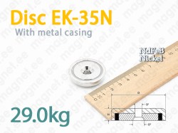 Countersink magnet, Disc EK-35N, Metal casing