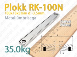 Kruvikinnitusega magnet, Plokk RK-100N, Metallümbrisega