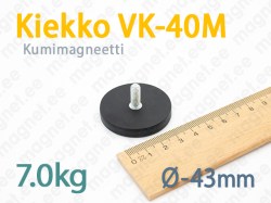 Kumimagneetti Kiekko VK-40M, Musta