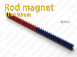 Rod magnet 10x150mm, AlNiCo magnet