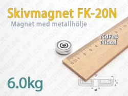 Skivmagnet med invändig gänga FK-20N, Metallhölje