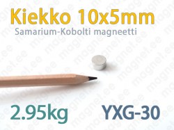 SmCo Kiekkomagneetti 10x5mm, YXG30