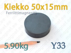 Ferriitti Kiekkomagneetti 50x15mm, Y33