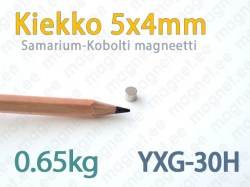 SmCo Kiekkomagneetti 5x4mm, YXG30H