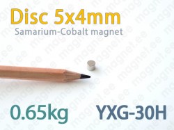 SmCo magnet Disc 5x4mm YXG30H