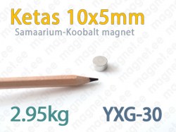SmCo magnet, Ketas 10x5mm YXG30