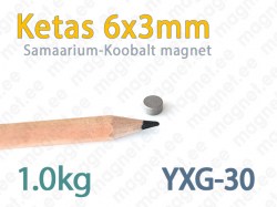 SmCo magnet, Ketas 6x3mm YXG-30