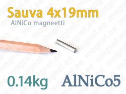 AlNiCo Sauvamagneetti 4x19mm, Alnico5