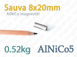 AlNiCo Sauvamagneetti 8x20mm, Alnico5